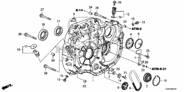 AT Torque Converter Case (L4) (2) for 2016 Honda Accord #0