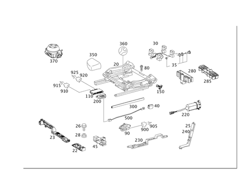 Seat Adjuster for 2010 Mercedes-Benz GL550 #0