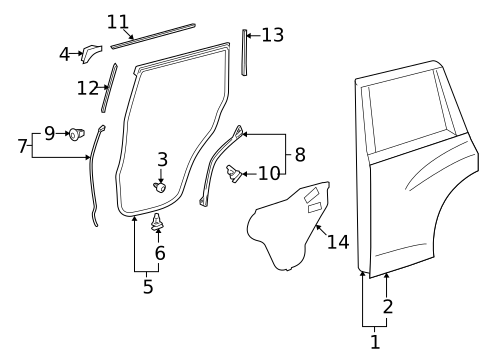 Door & Components for 2020 Lexus GX460 #1