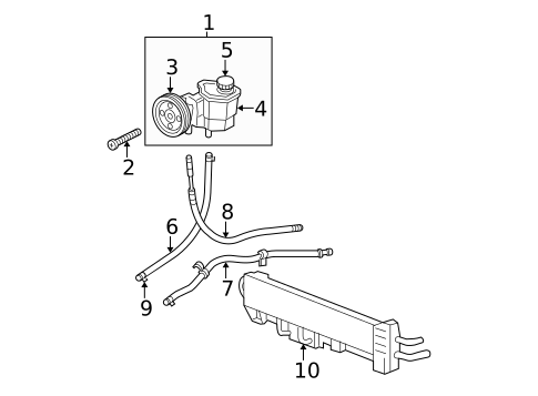 Pump & Hoses for 2006 Dodge Durango #0