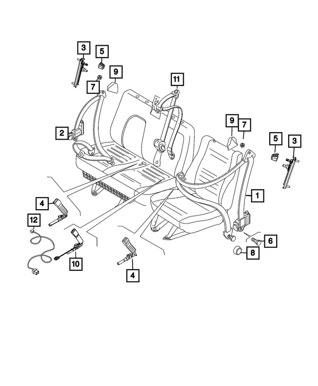68134671AC - Restraints: Seat Belt Turning Loop Adjuster for Mopar Image