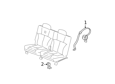 Rear Seat Belts for 2004 Chevrolet Trailblazer EXT #1