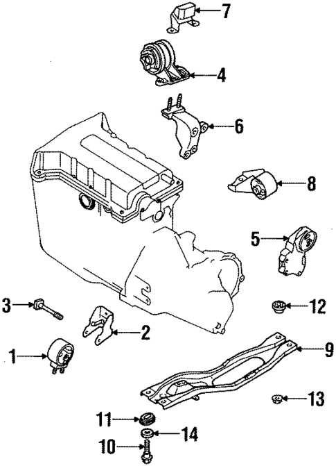Engine & Trans Mounting for 1998 Kia Sephia #0