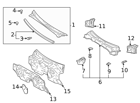 Cowl for 2006 Toyota Tundra #1