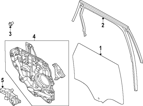 Glass - Rear Door for 2021 Ford Bronco Sport #0