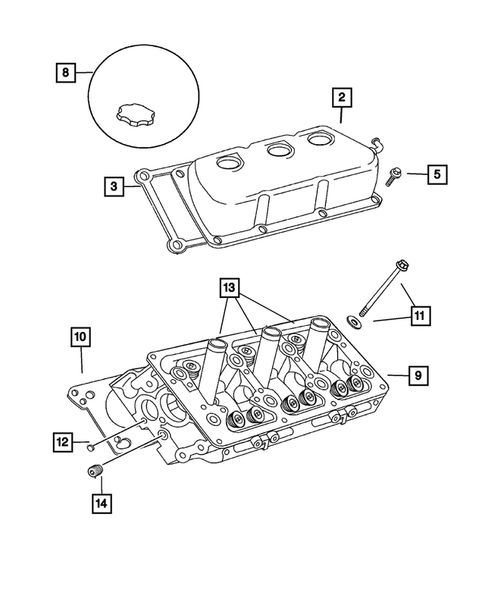Cylinder Head for 2004 Chrysler Pacifica #0