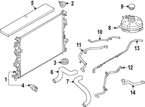 Radiator & Components for 2025 Lincoln Nautilus #0