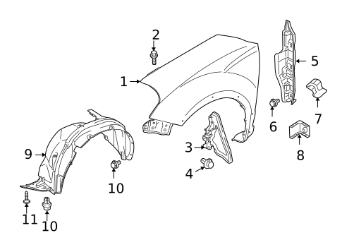 Fender & Components for 2009 Suzuki SX4 #0