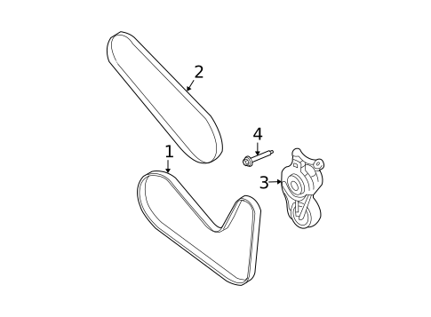 Accessory Drive Belt System Components for 2012 Ford Explorer #3