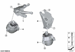 22116870760 - Engine and Transmission Suspension: Engine Supporting Bracket, Right for BMW Image