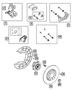68679030AB - : Brake Caliper, Right Rear for Mopar Image