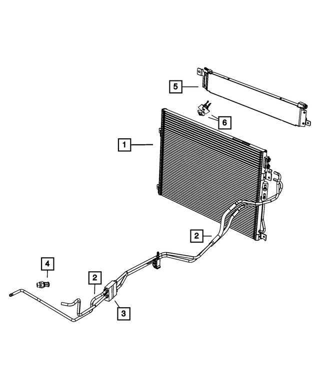 55038077AL - Cooling: Oil Cooler Pressure And Return Hose And Tube for Mopar Image image