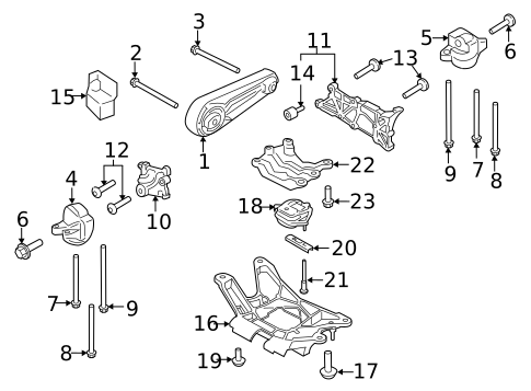 Engine & Trans Mounting for 2017 Porsche Macan #0