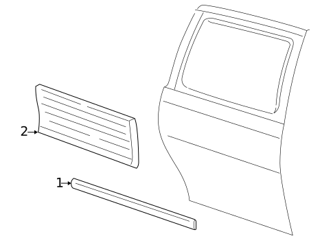 Exterior Trim - Side Door for 2006 Mercury Monterey #0