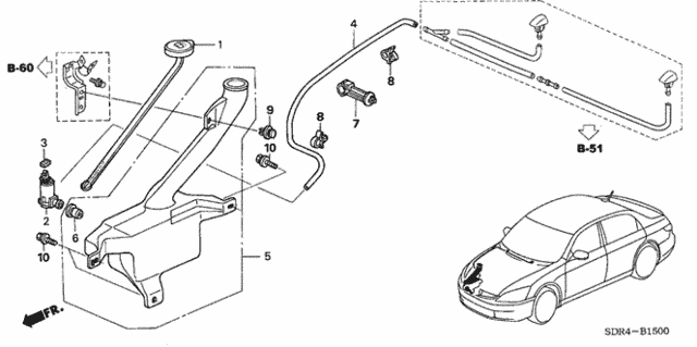 Windshield Washer (1) for 2007 Honda Accord #0