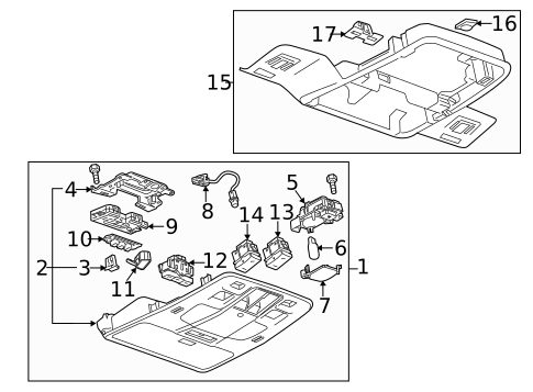 Overhead Console for 2015 Chevrolet Malibu #0