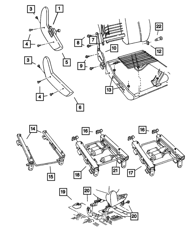 4601757AC - Interior Trim: Power Seat Switch, Left for Mopar Image