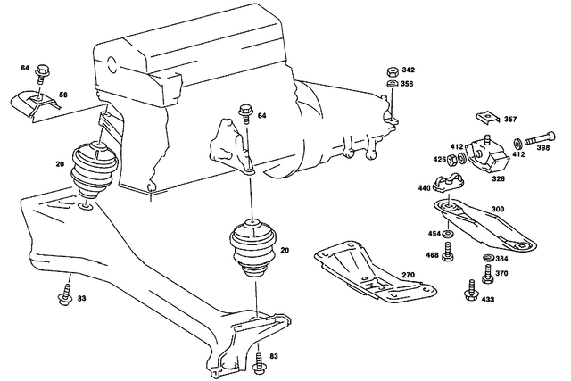 2012410176 - Engine Suspension: Washer for Mercedes-Benz: 190, 190D, 190E Image image