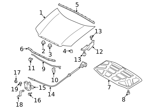 Hood & Components for 2009 Mazda Tribute #0