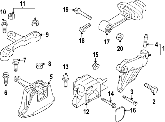 21830K9000 - Engine: Trans Mount for Hyundai Image