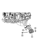 6508081AA - 4.7L Gas; Engine: Hex Flange Head Bolt for Mopar Image