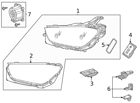 Headlamp Components for 2016 Mercedes-Benz C450 AMG #5