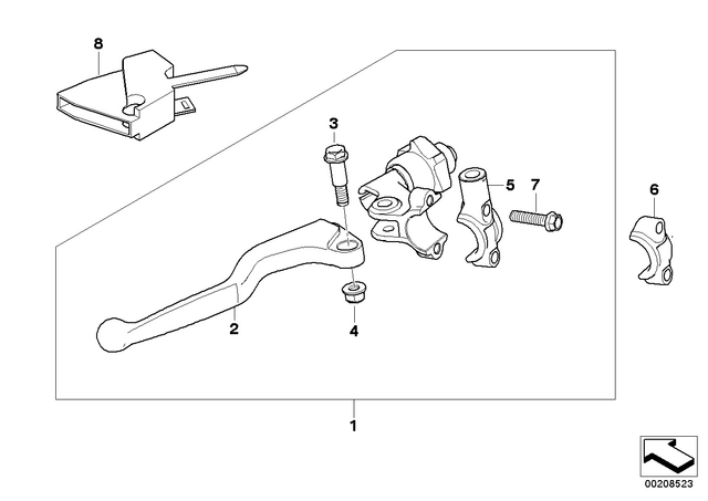 32727716602 - : Retaining Clamp For Clutch Lever for BMW-Motorrad Image