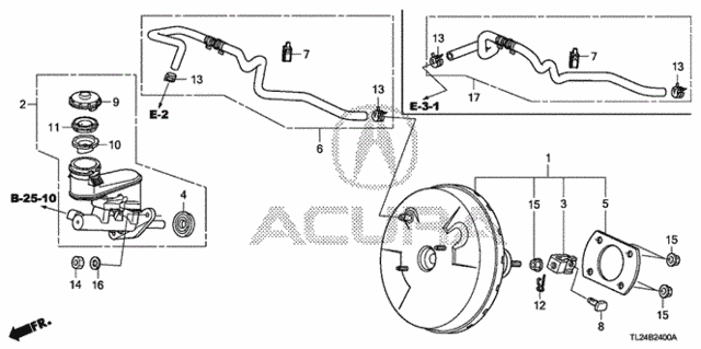 Brake Master Cylinder  - Master Power (KA/KC) for 2009 Acura TSX #0