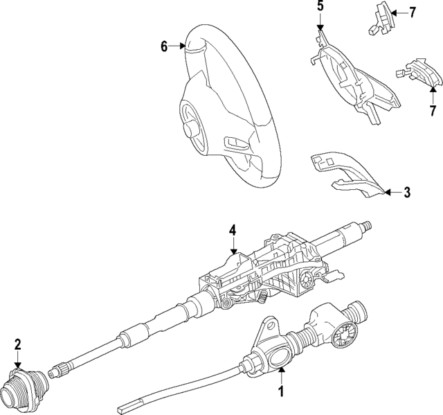 994643004649J32 - Steering: Lower Shroud for Mercedes-Benz Image