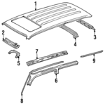 6301460020 - Body: Roof Panel for Toyota: Land Cruiser Image