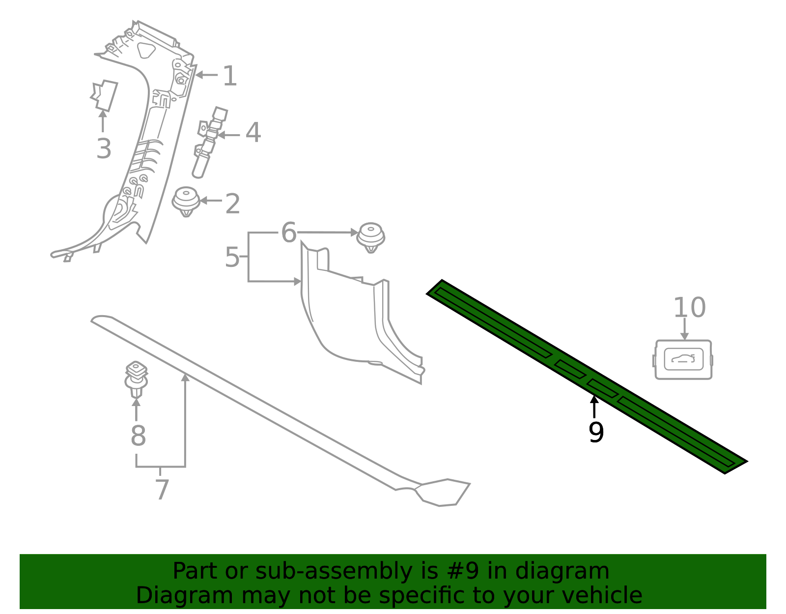 2015-2024 Mini Cooper Door Trim Sill Plate Insert 51-77-5-A39-3F3 ...