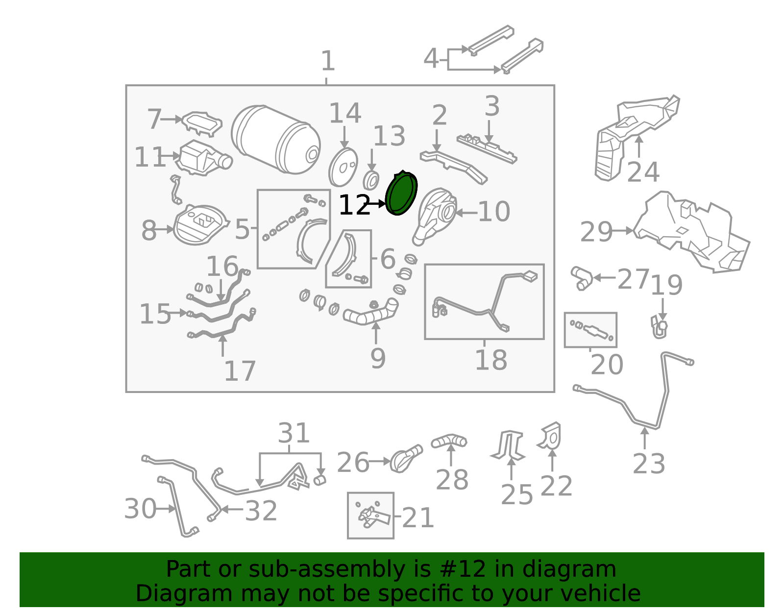 17769-S1G-000 - 1998-2015 Honda Civic - Band Tank Valve Duct | Honda ...