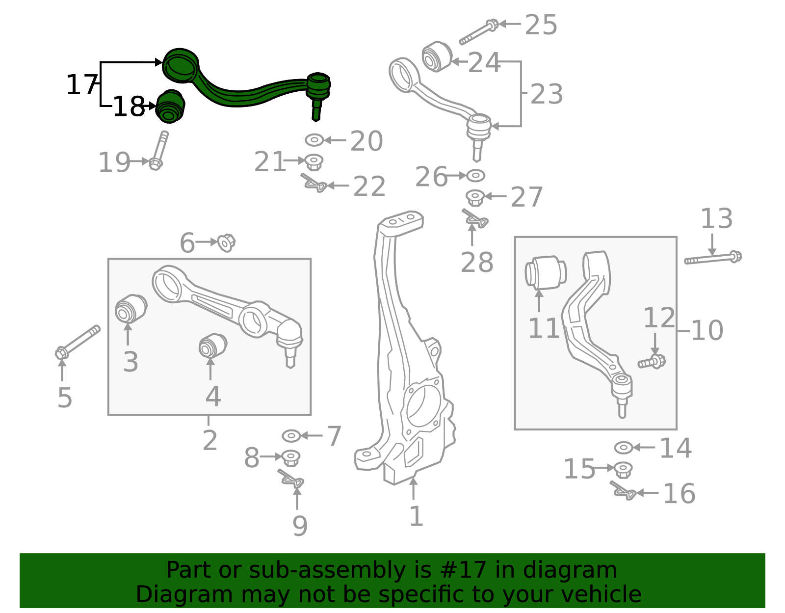 2019-2020 Kia K900 Ft Upper Control Arm 54401-J6000 | QuirkParts