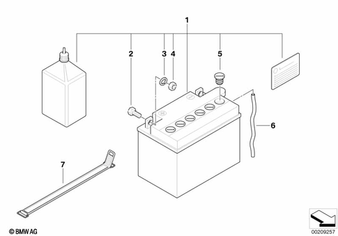 Battery with Bracket for 2008 BMW-Motorrad F 650 GS #1
