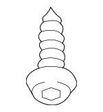 N10045504 - Belts &amp; Cooling: Radiator Support Splash Shield Bolt for Audi Image