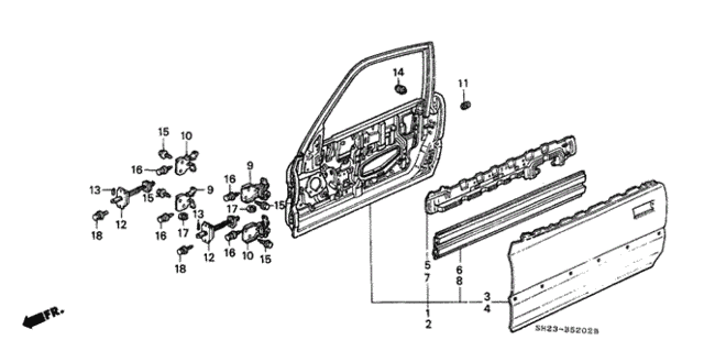 Door Panel for 1988 Honda CRX #0