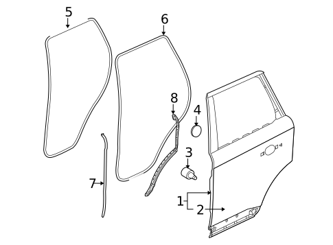 Door & Components for 2010 Land Rover Range Rover Sport #0