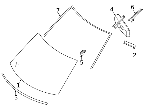 Glass - Windshield for 2007 Nissan Frontier #0