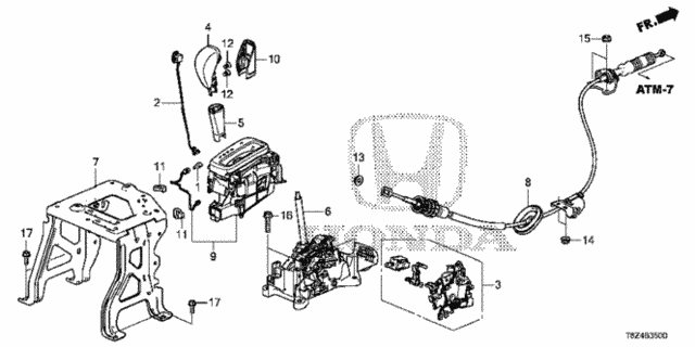 Select Lever (-'19) for 2019 Honda Ridgeline #0