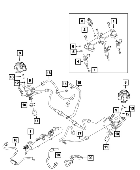 Fuel Rail and Injectors for 2018 Alfa Romeo Stelvio #0