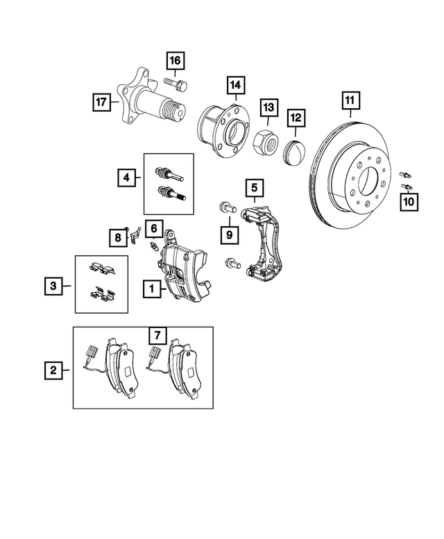 68095415AA - Brakes: Disc Brake Pin Kit for Mopar Image