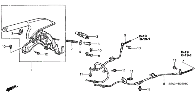 Parking Brake (2) for 2001 Honda Civic #0
