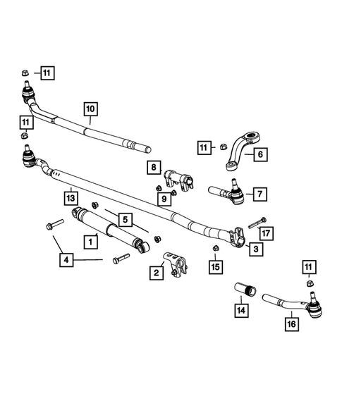 Steering Linkage, and Steering Shock for 2013 Jeep Wrangler #0