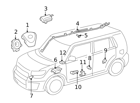 Air Bag Components for 2010 Scion xB #0