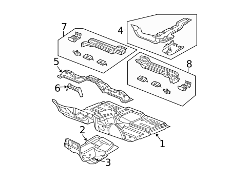 Floor for 2005 Dodge Durango #0