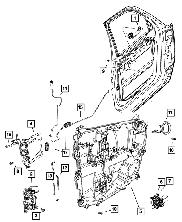 4589807AB - Doors, Door Mirrors and Related Parts: Exterior Door Handle for Mopar Image