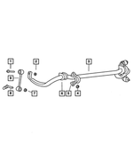 52088660AA - Front Suspension &amp; Drive: Front Sway Bar for Jeep: Liberty Image