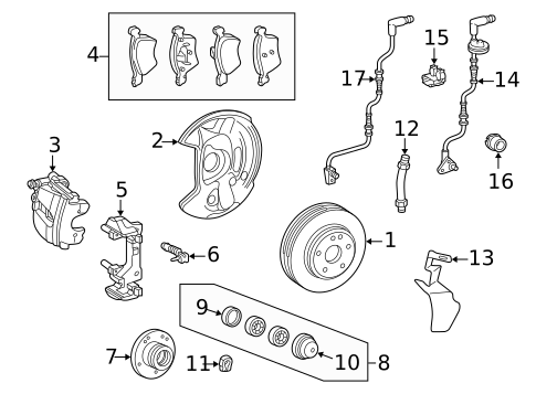 Front Brakes for 2000 Mercedes-Benz CLK430 #0
