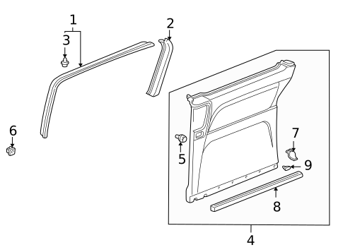 Interior Trim - Side Door for 1999 Honda Odyssey #0
