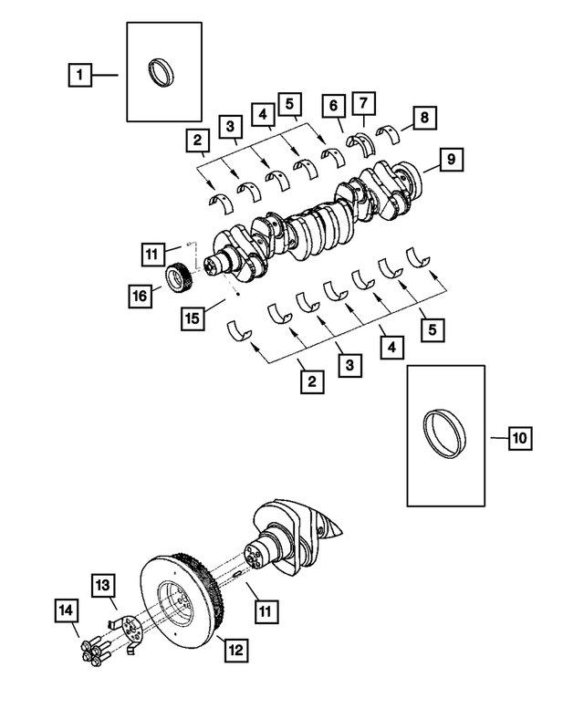 68054213AA - : Crankshaft for Mopar Image